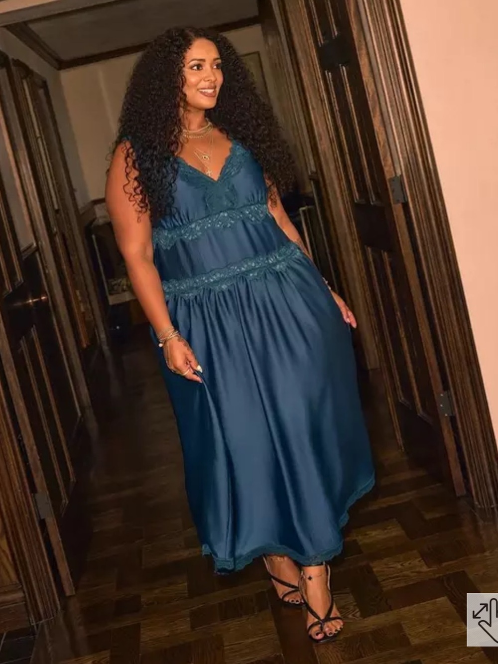 Torrid Festi Lace Trim Maxi Dress- 3X